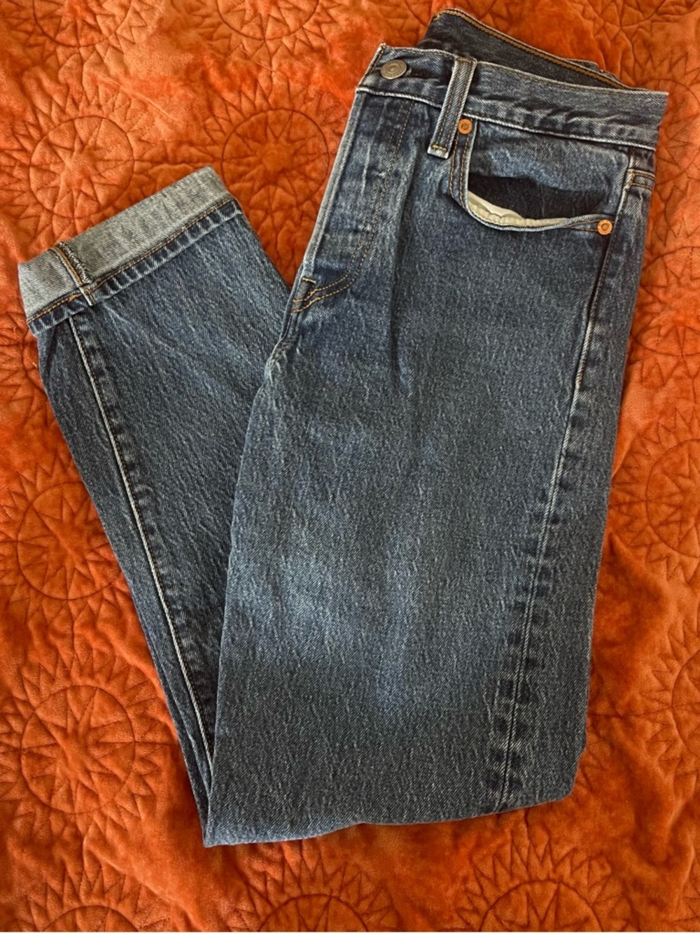 Levi's Dark Blue Straight Leg Jeans